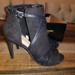 Christian Siriano Black Peep Toe Heels